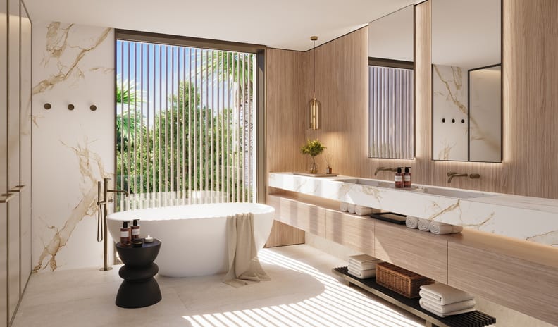 One Bedroom Residence Grand Balcony Marina Front, Bathroom